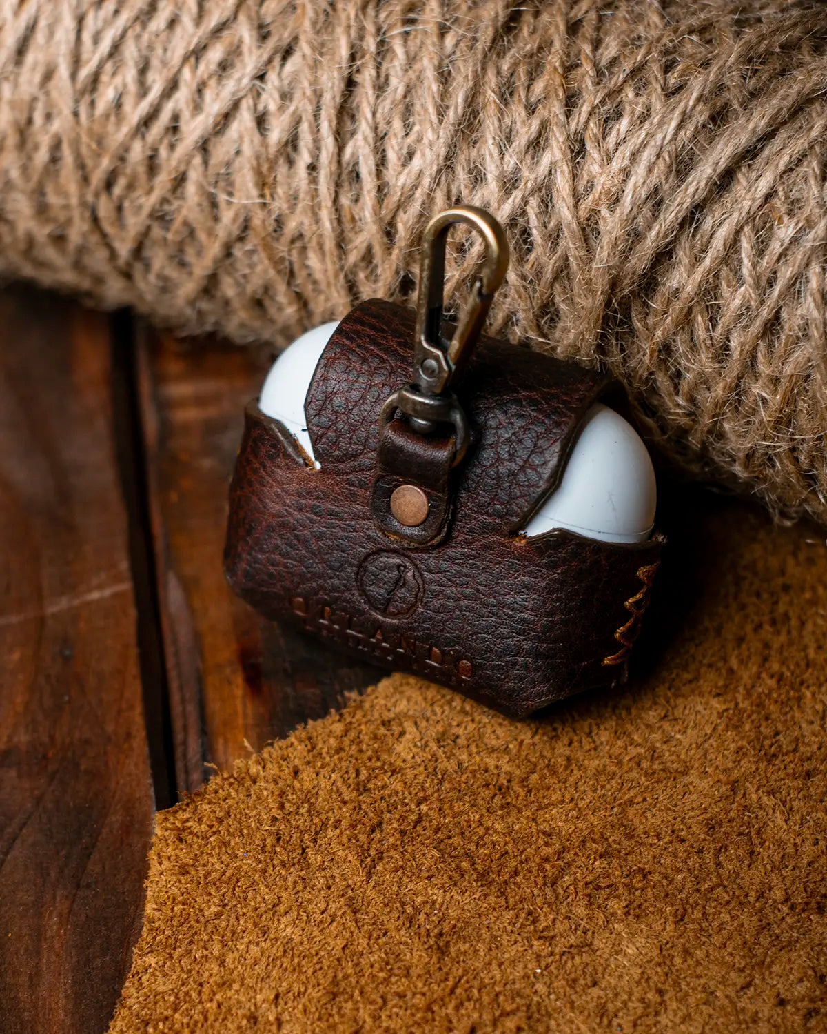 Case de cuero para AirPods Pro - Dark Brown