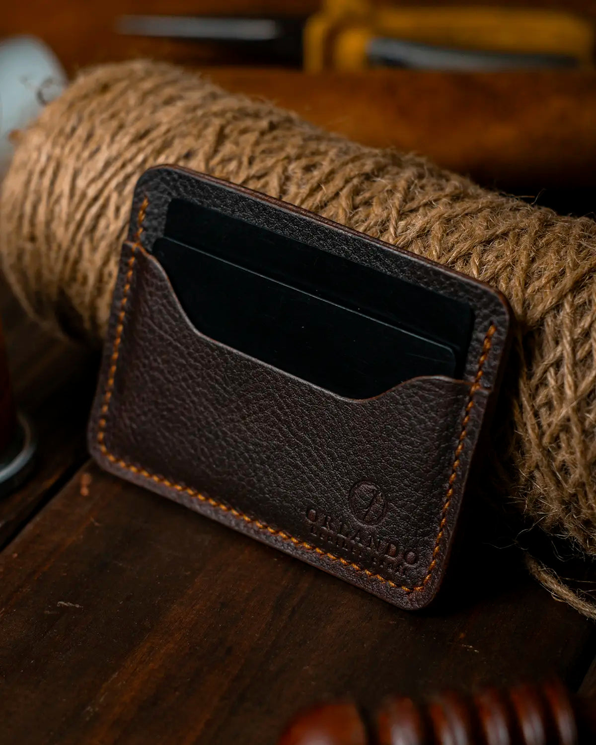Slim Card Holder - Dark Brown