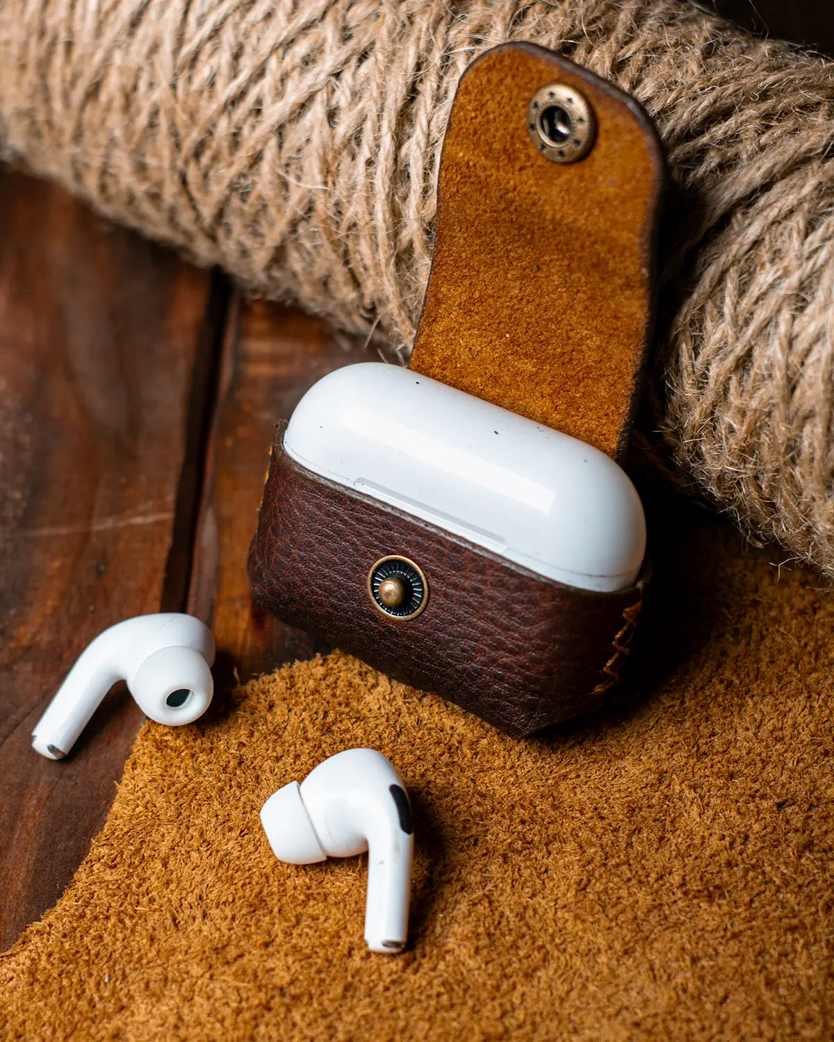 Case de cuero para AirPods Pro - Dark Brown